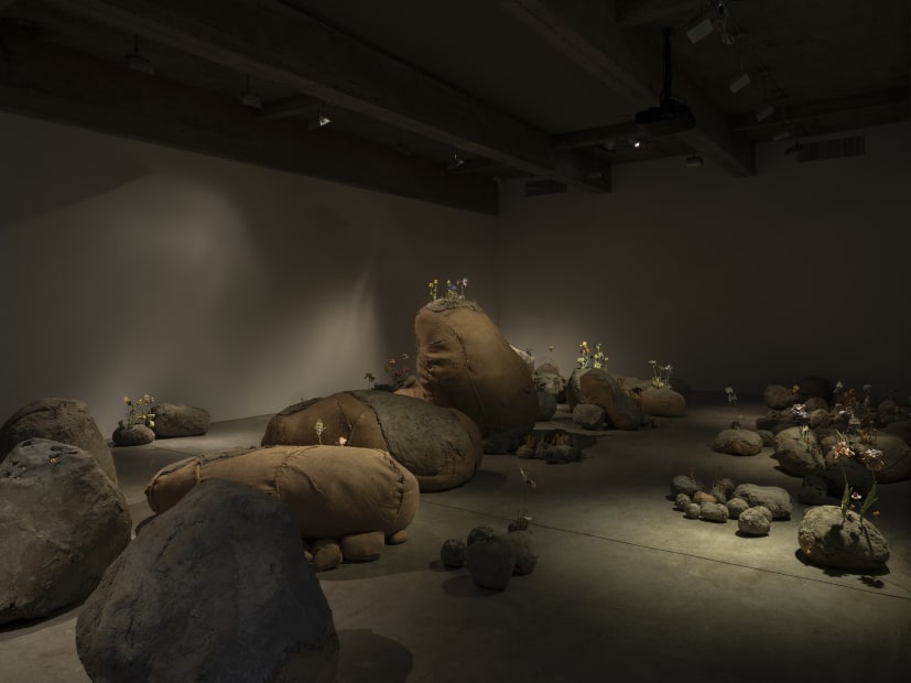 Installation image of Nathalie Djurberg and Hans Berg’s solo exhibition, Only for the Wicked.