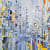 detail of collaged Sze painting