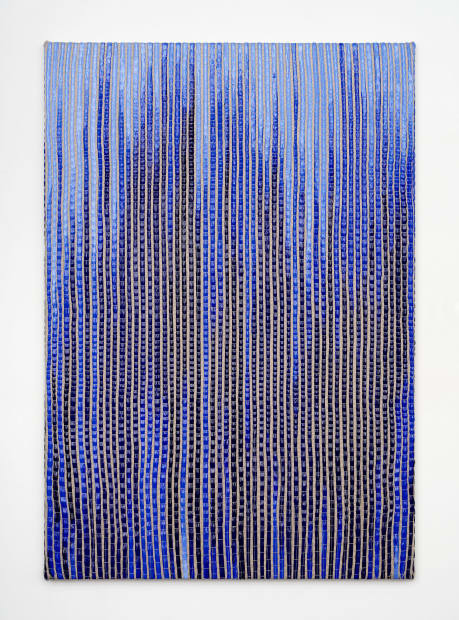 Woven Paint as Warp (Blue Values) #1, 2022
